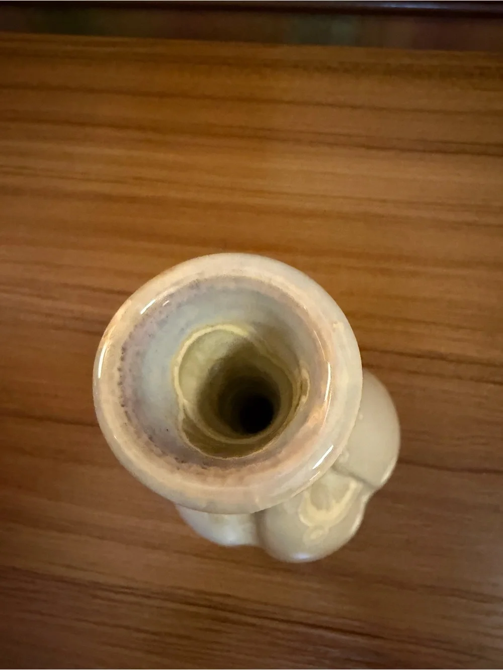 Vintage Crystalline Glaze Art Pottery Bud Vase Garlic Bulb Shape 7